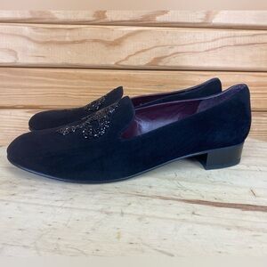 Stuart Weitzman 8.5 US Slip-on Block Heel Classic Suede Pumps Shoes Loafers